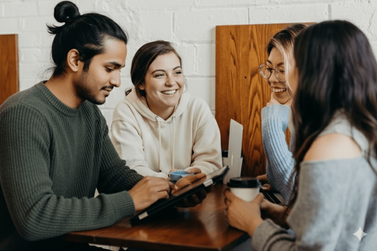 Digital Squad team in discussion