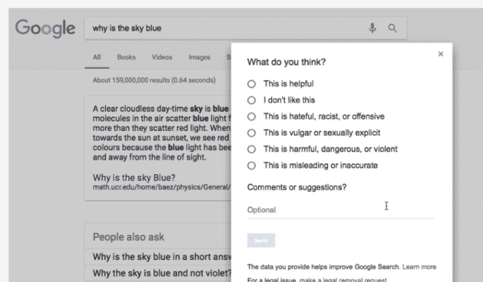 google screenshot